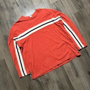 Vintage Y2K Gap Faded Striped Heavy Ribbed Knit Long Sleeve T-Shirt Men's Large